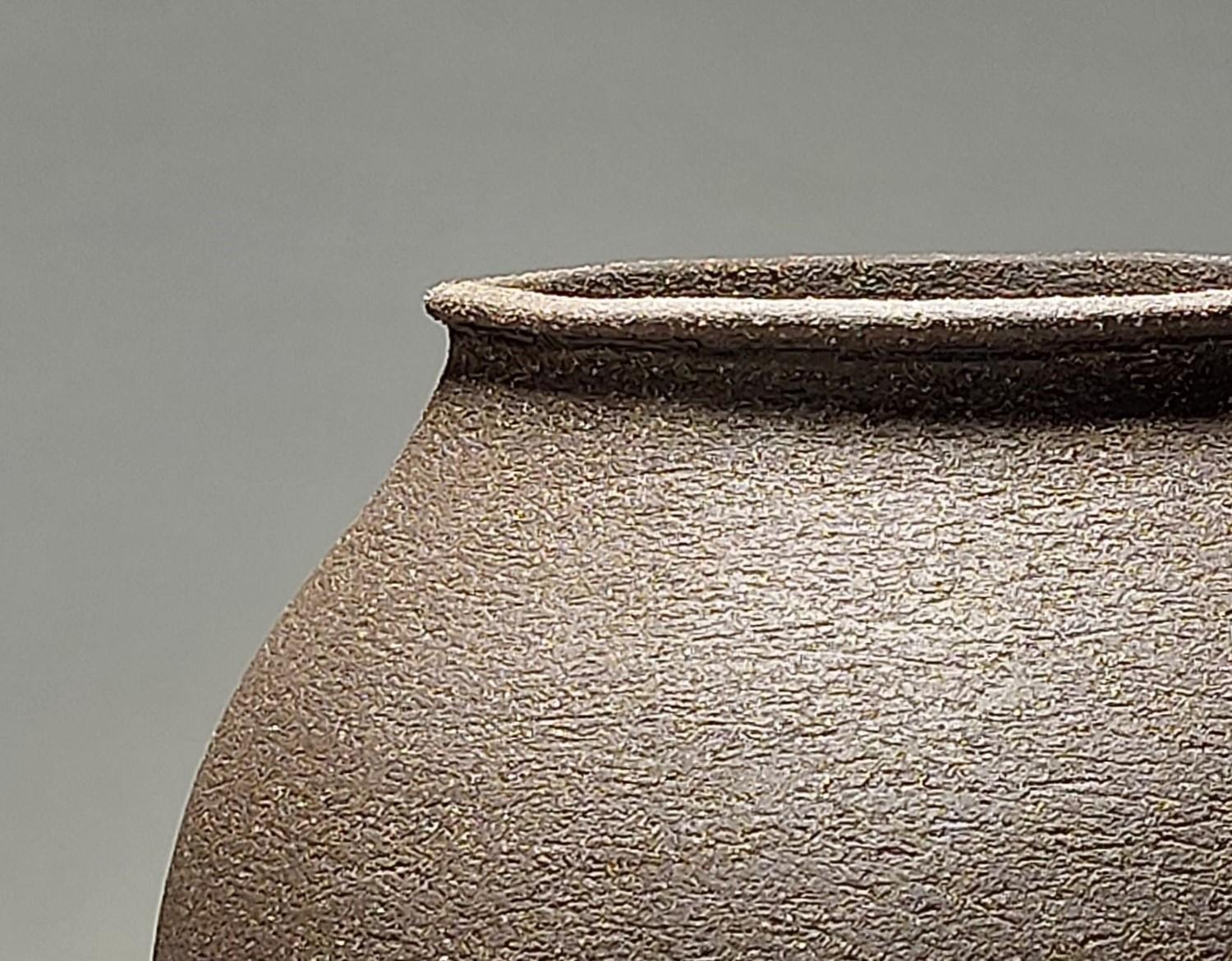 British Contemporary Black Stoneware Ceramic Vessel by Rachel Peters, In Stock. For Sale