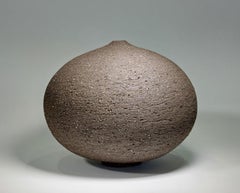 Contemporary Black Stoneware Ceramic Vessel by Rachel Peters, Large, In Stock.