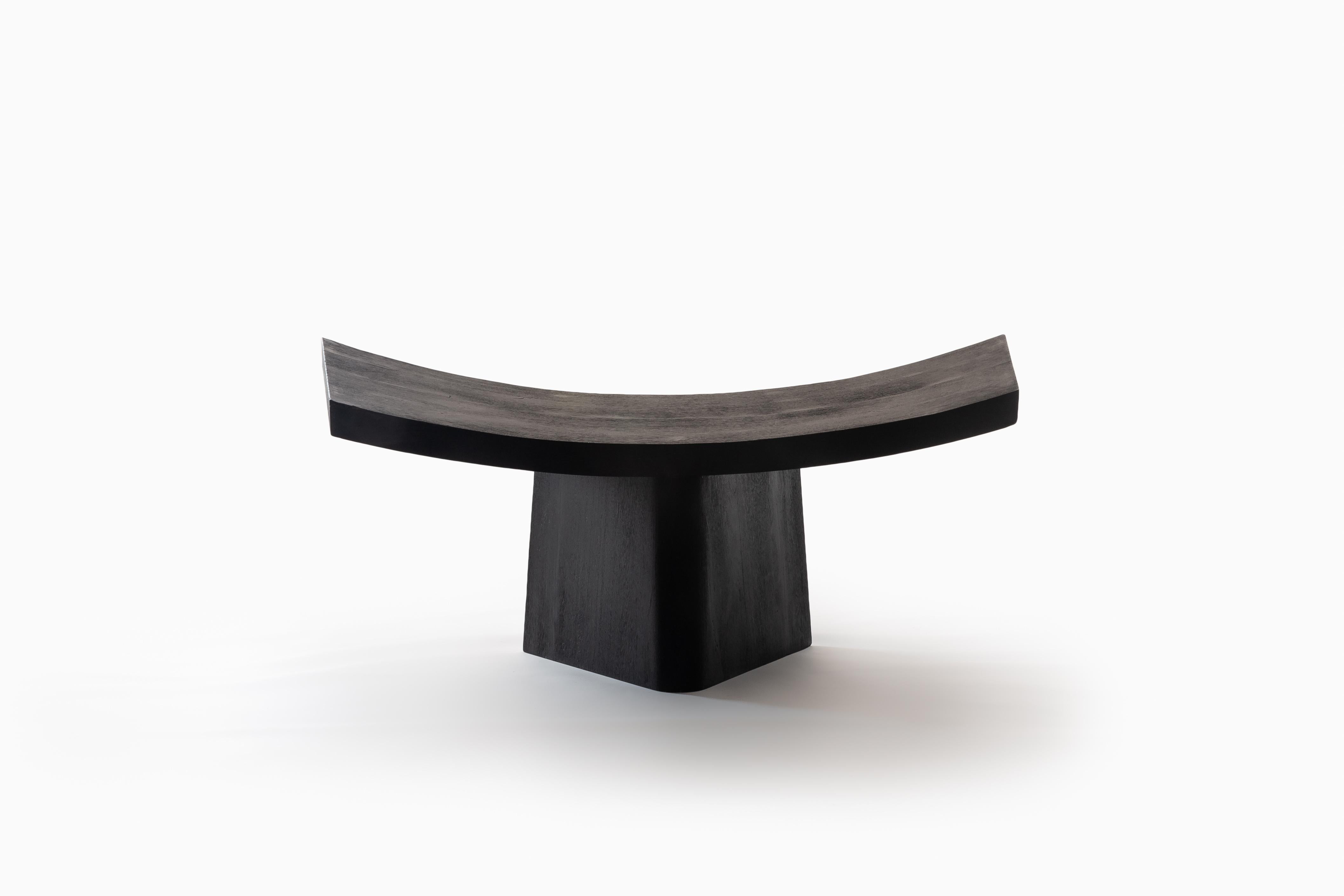 Organic Modern Contemporary Black Stool 'Coba' by Carmworks, Customizable For Sale