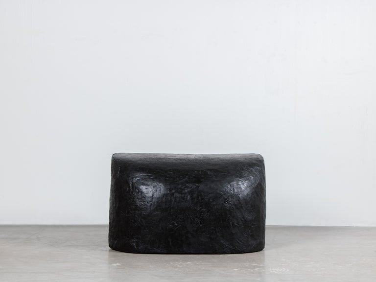 Modern Contemporary Black Stool / Side Table in Concrete, Sten Stool by Lucas Morten For Sale