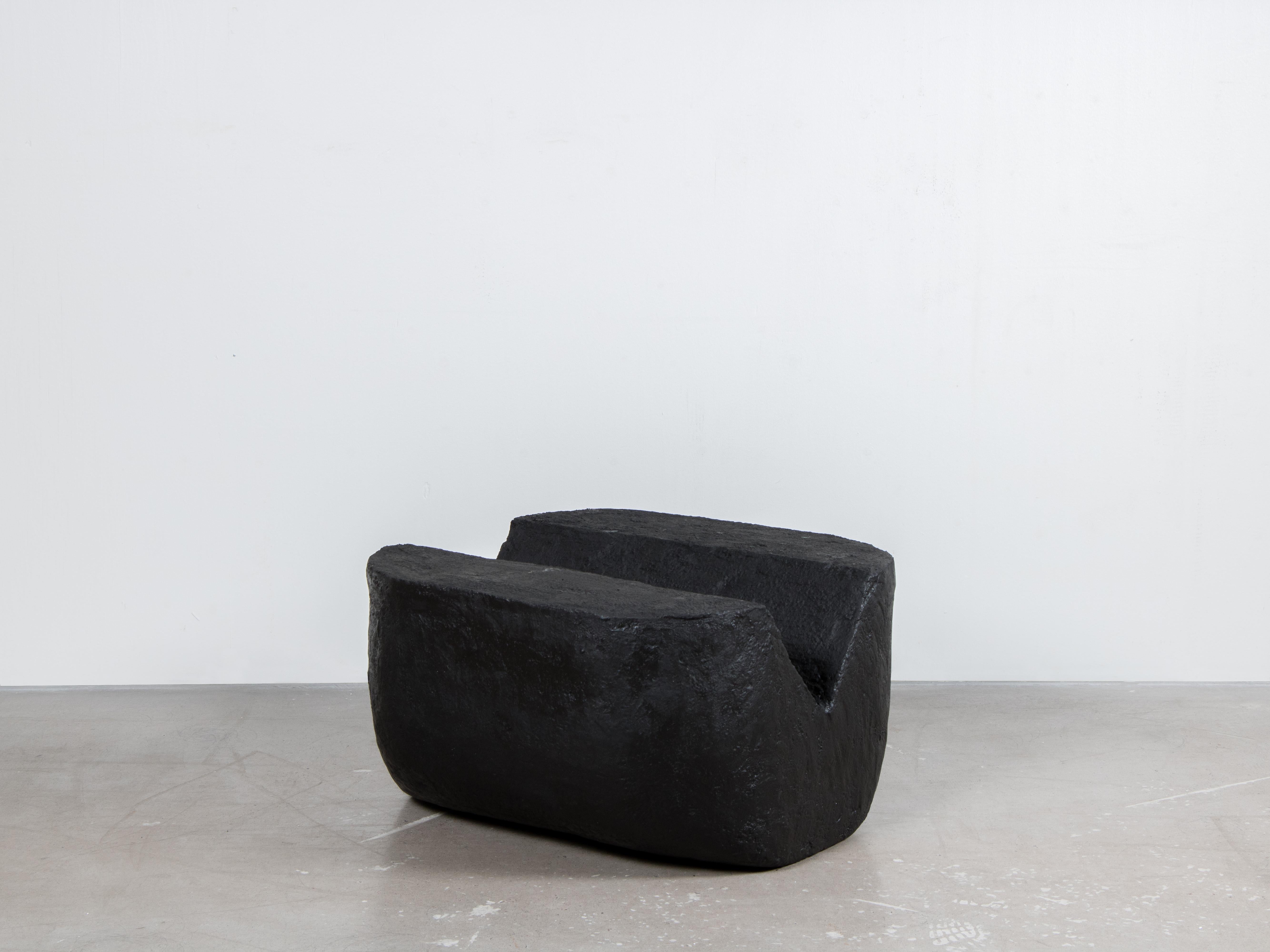 Modern Contemporary Black Stool / Side Table in Concrete, Sten Stool by Lucas Morten For Sale