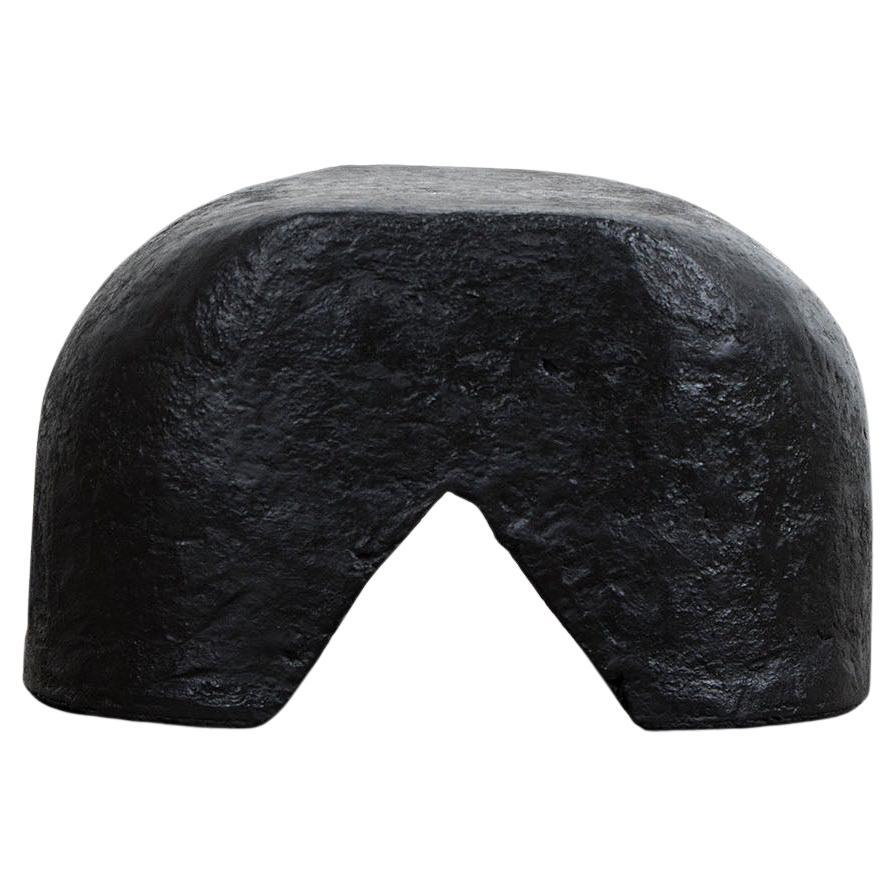 Contemporary Black Stool / Side Table in Concrete, Sten Stool by Lucas Morten For Sale