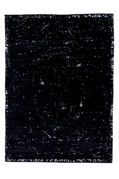 Contemporary Black Turkish Rug