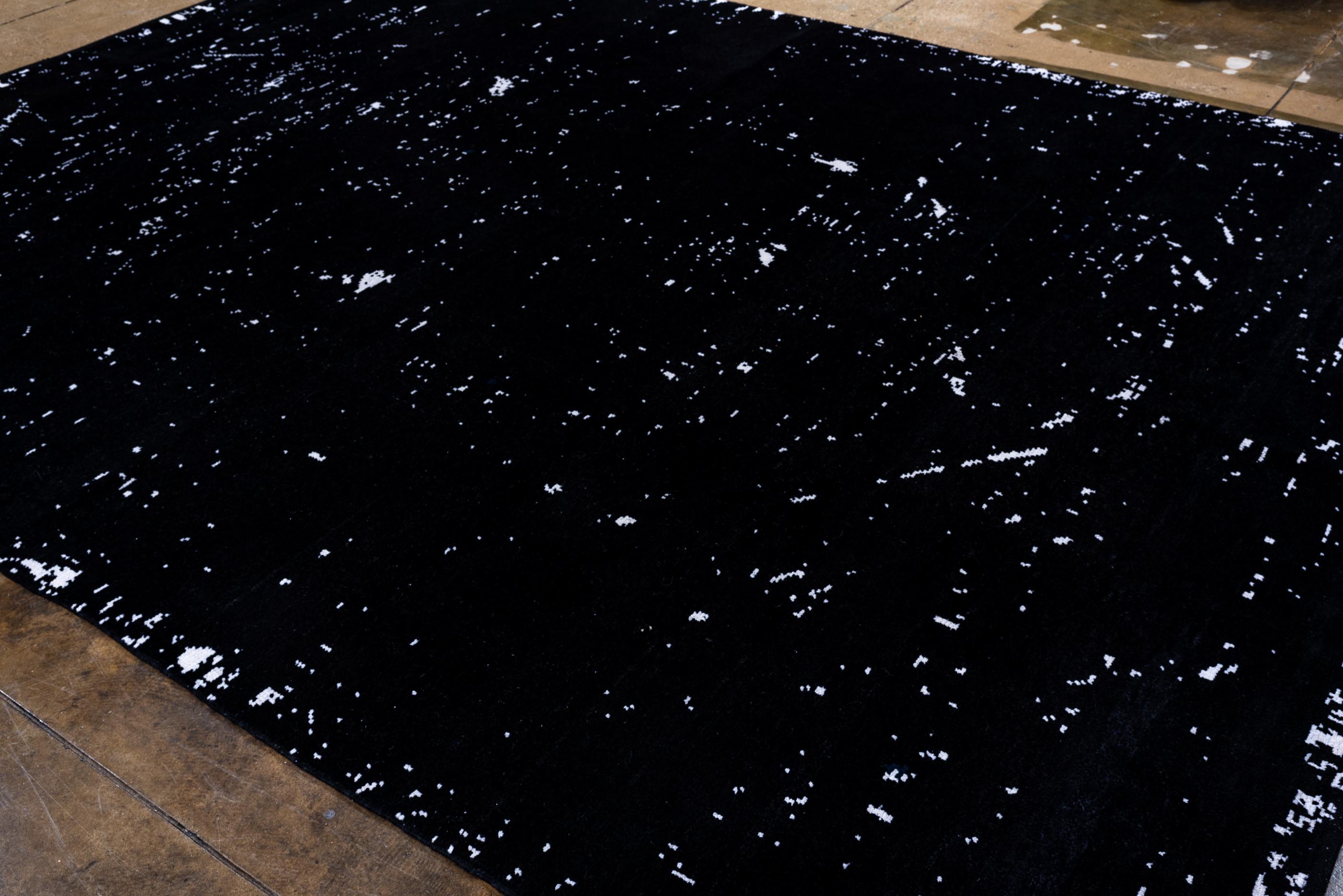 Contemporary Black Turkish Rug (Wolle) im Angebot