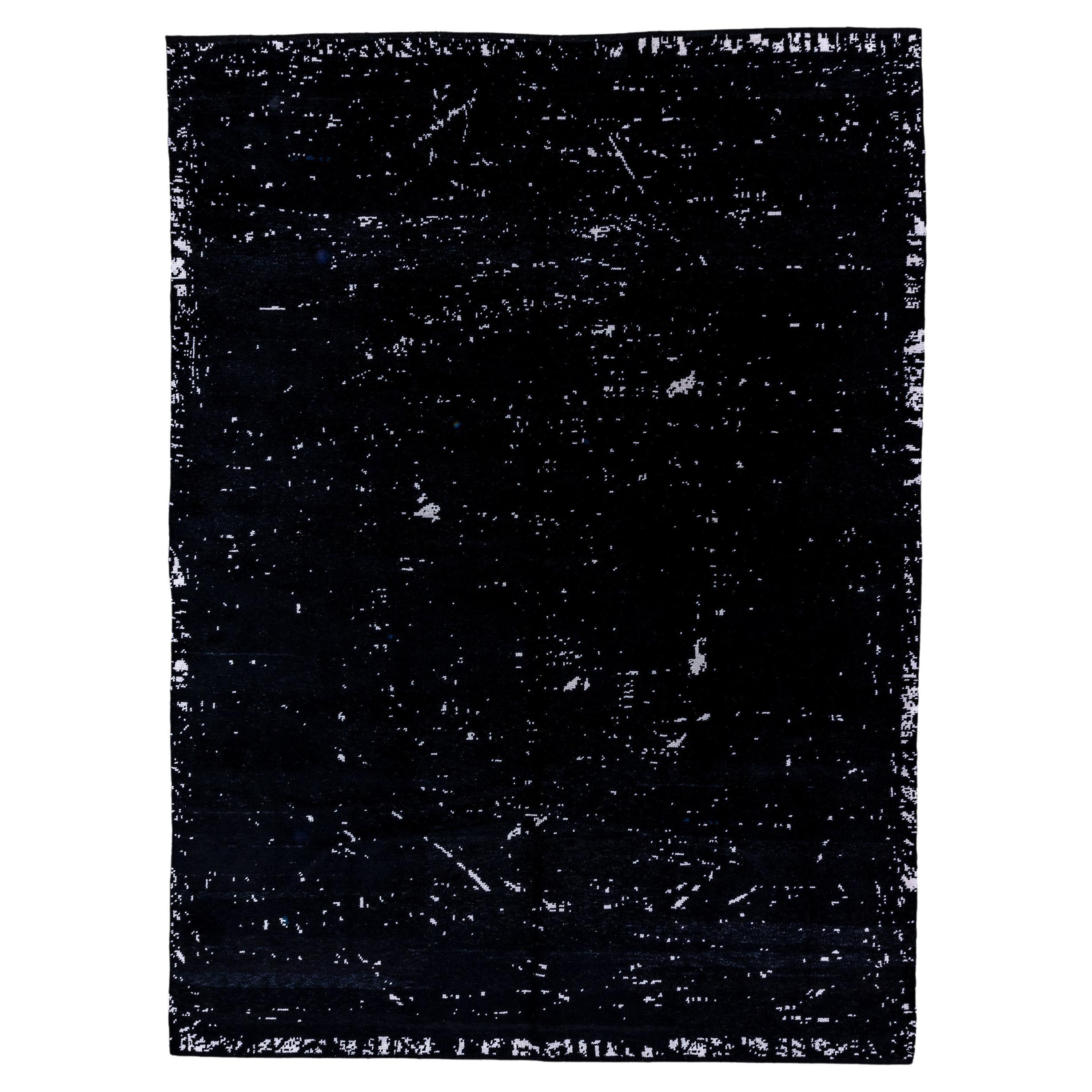 Contemporary Black Turkish Rug For Sale
