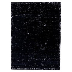 Alfombra turca negra contemporánea