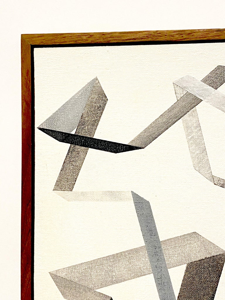 Labor Abstract Images Contemporary Black and White Acrylic Abstract Painting #2 by Henri ...