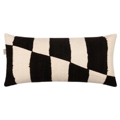 Contemporary Black & White Cushion Cover from Handwoven Malian Cotton Fabrics
