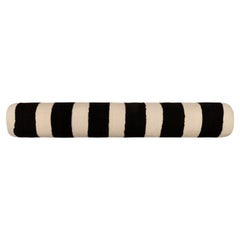 Contemporary Black & White Handwoven Cushion / Bolster for on Your Bed or Sofa