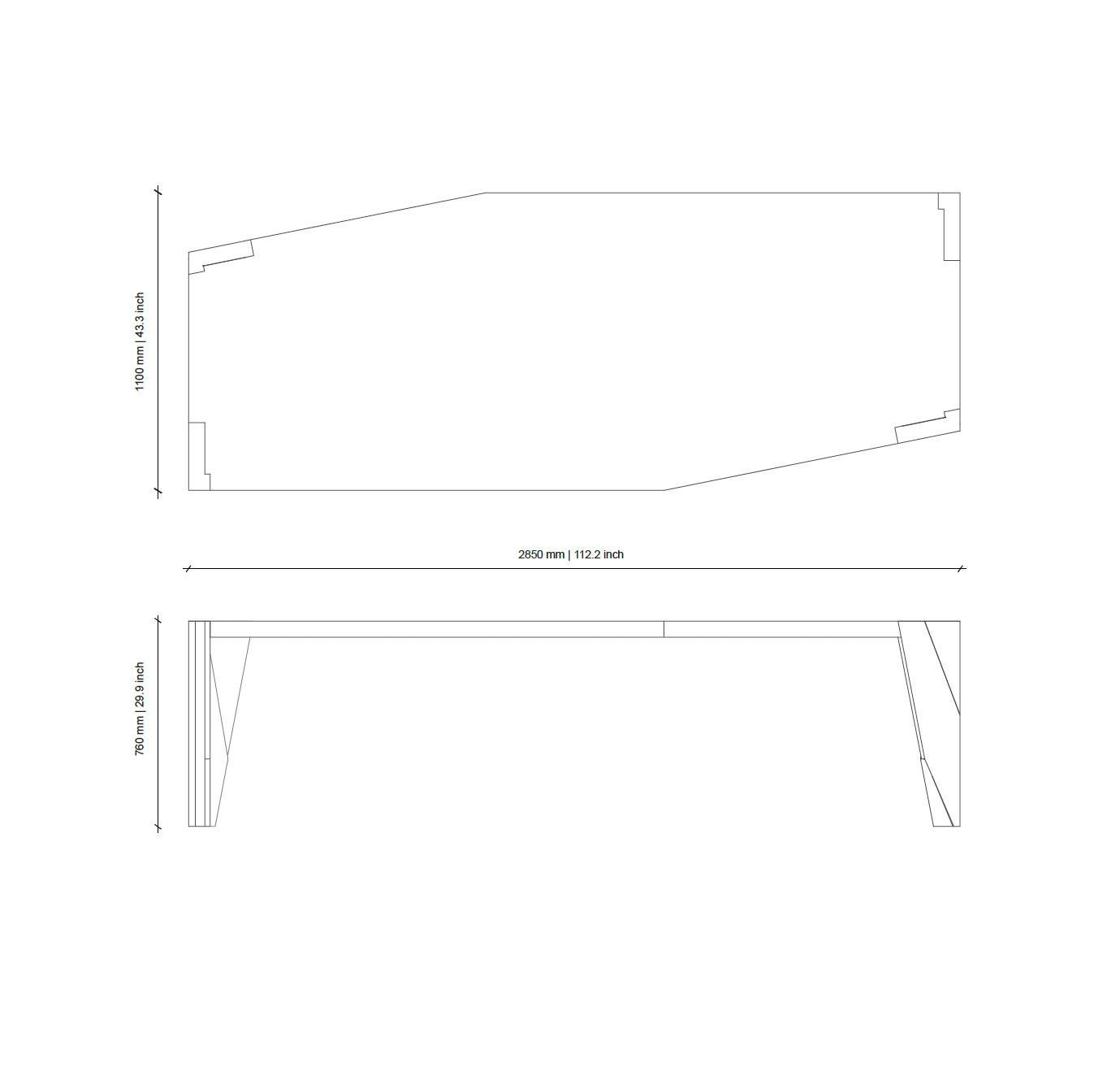 Contemporary Black Wooden 6 Seater Dining Table, Moramour by Adam Court for Okha For Sale 9