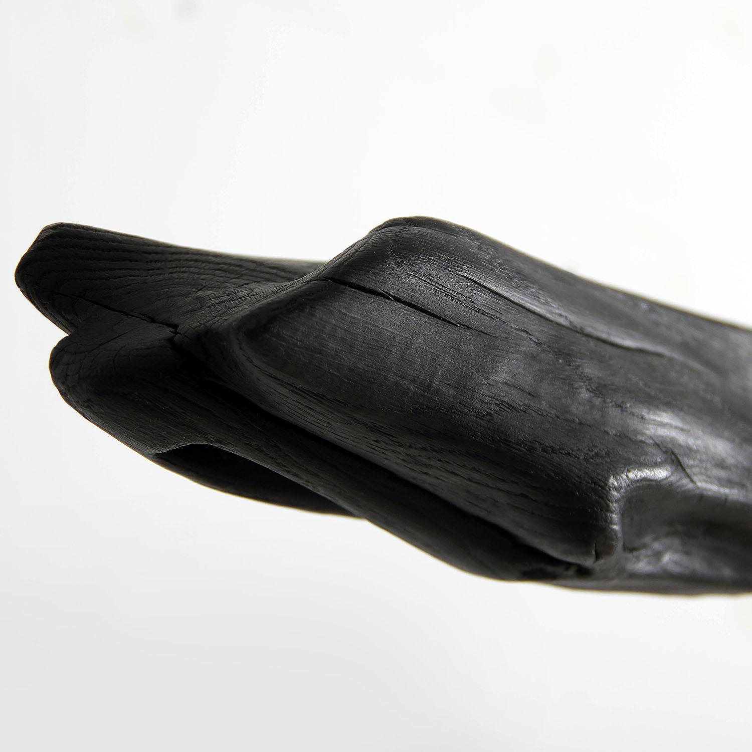 XXI secolo e contemporaneo Lampada a sospensione moderna in legno nero, Burning Ego di WDSTCK in vendita
