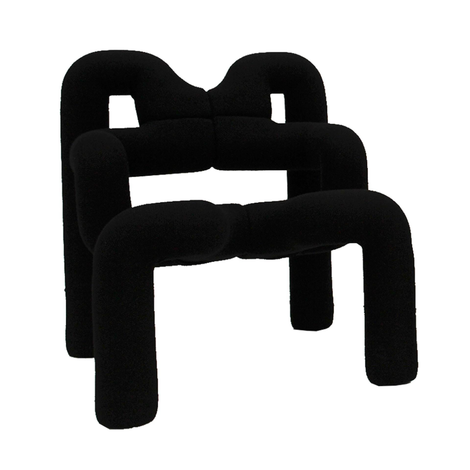 Zeitgenössischer schwarzer Sessel Mod Ekstrem, entworfen von Terje Ekstrom (Metall) im Angebot