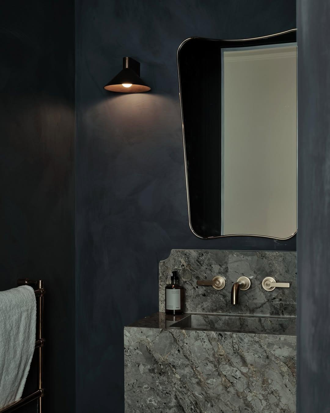Contemporary Blackened Bronze Conical Wall Light by Henry Wilson For Sale 2