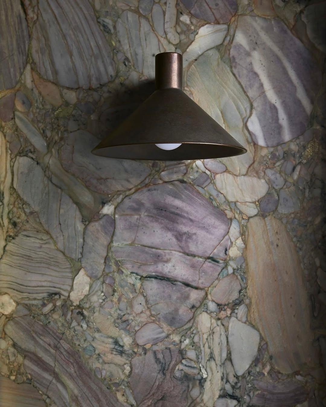 Contemporary Blackened Bronze Conical Wall Light by Henry Wilson For Sale 5