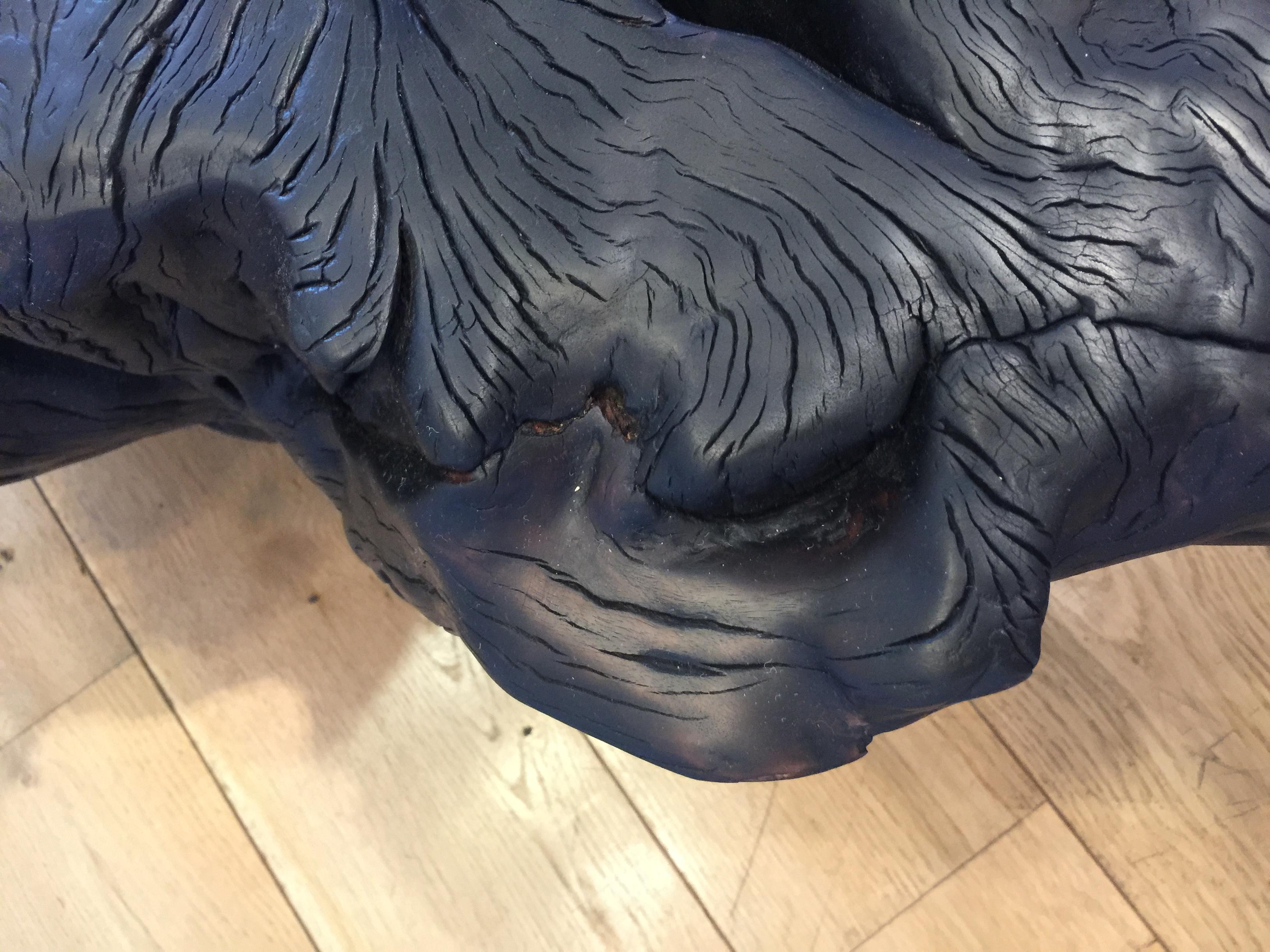 Contemporary Blackened Litchi Root Coffee Table by Jerome Abel Seguin In New Condition In London, GB