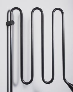 Contemporary Blackened Metal Bedside Wall Lamp