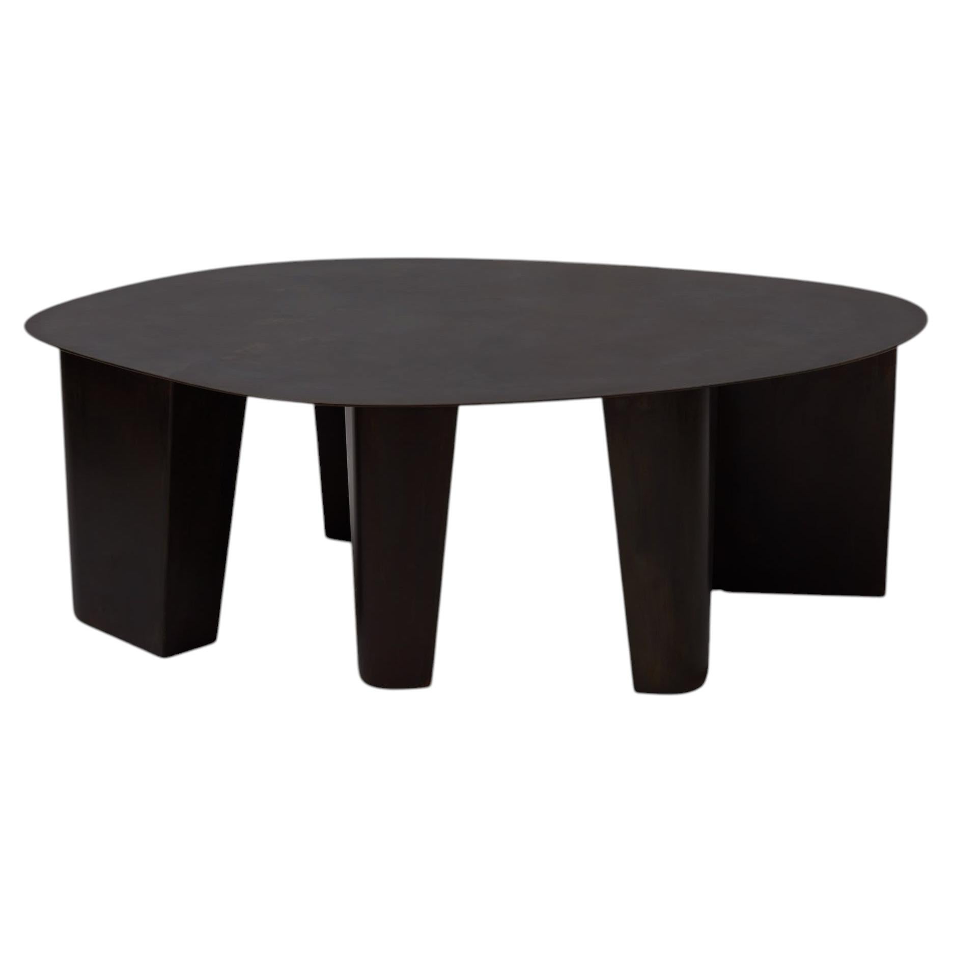 Contemporary Blackened Steel Coffee Table