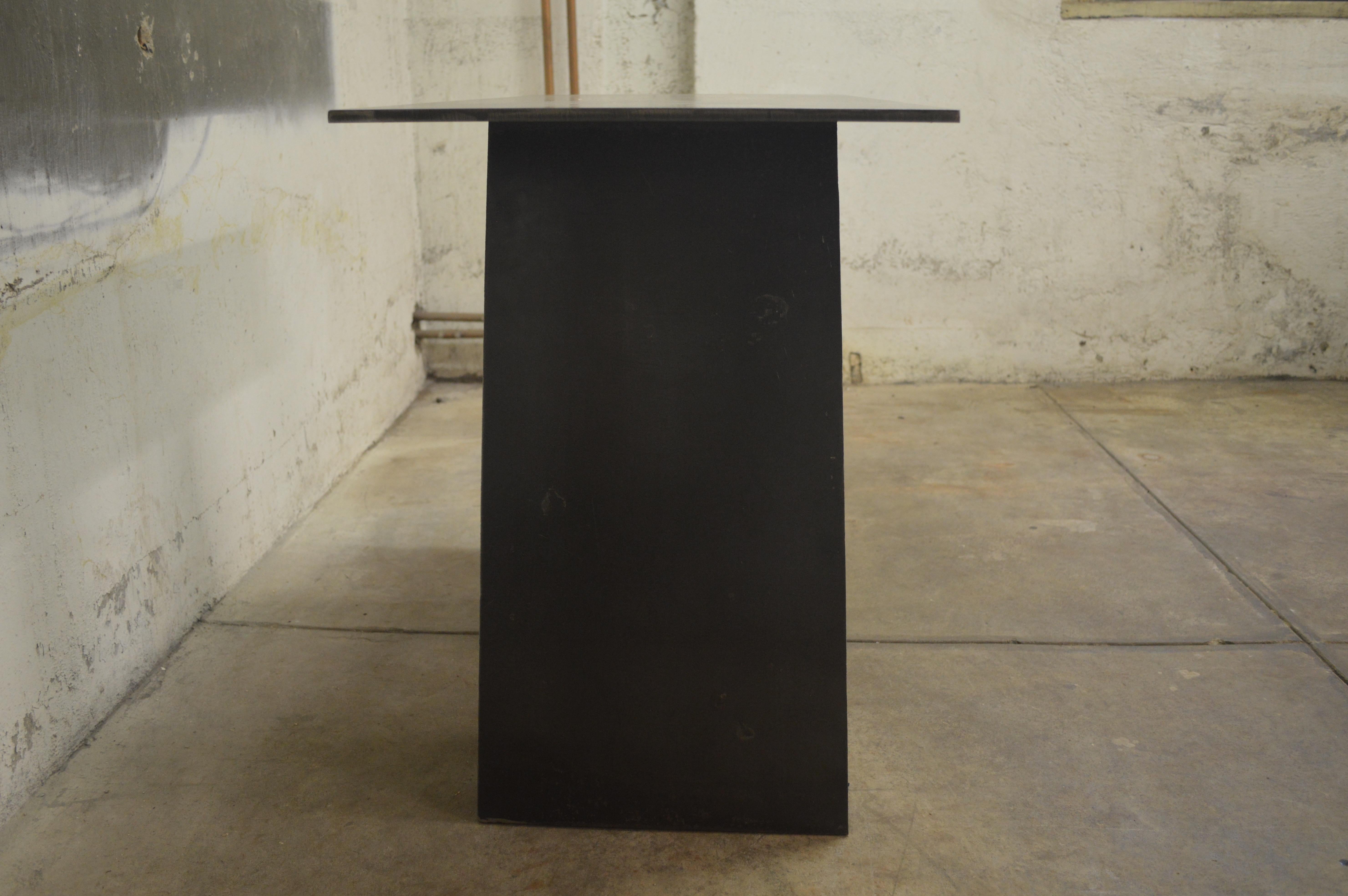 American Contemporary Blackened Steel Console Table by Scott Gordon For Sale