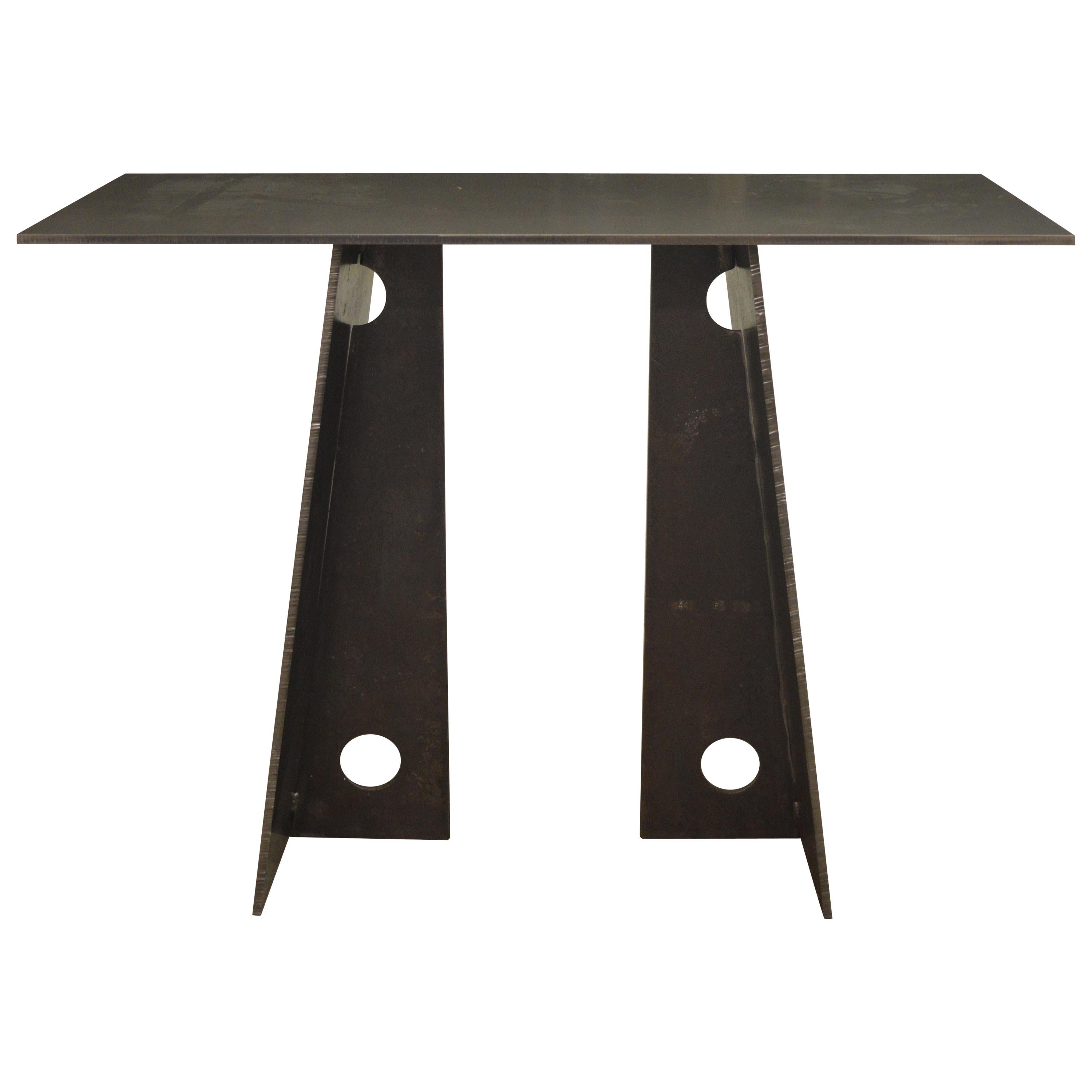 Contemporary Blackened Steel Console Table by Scott Gordon