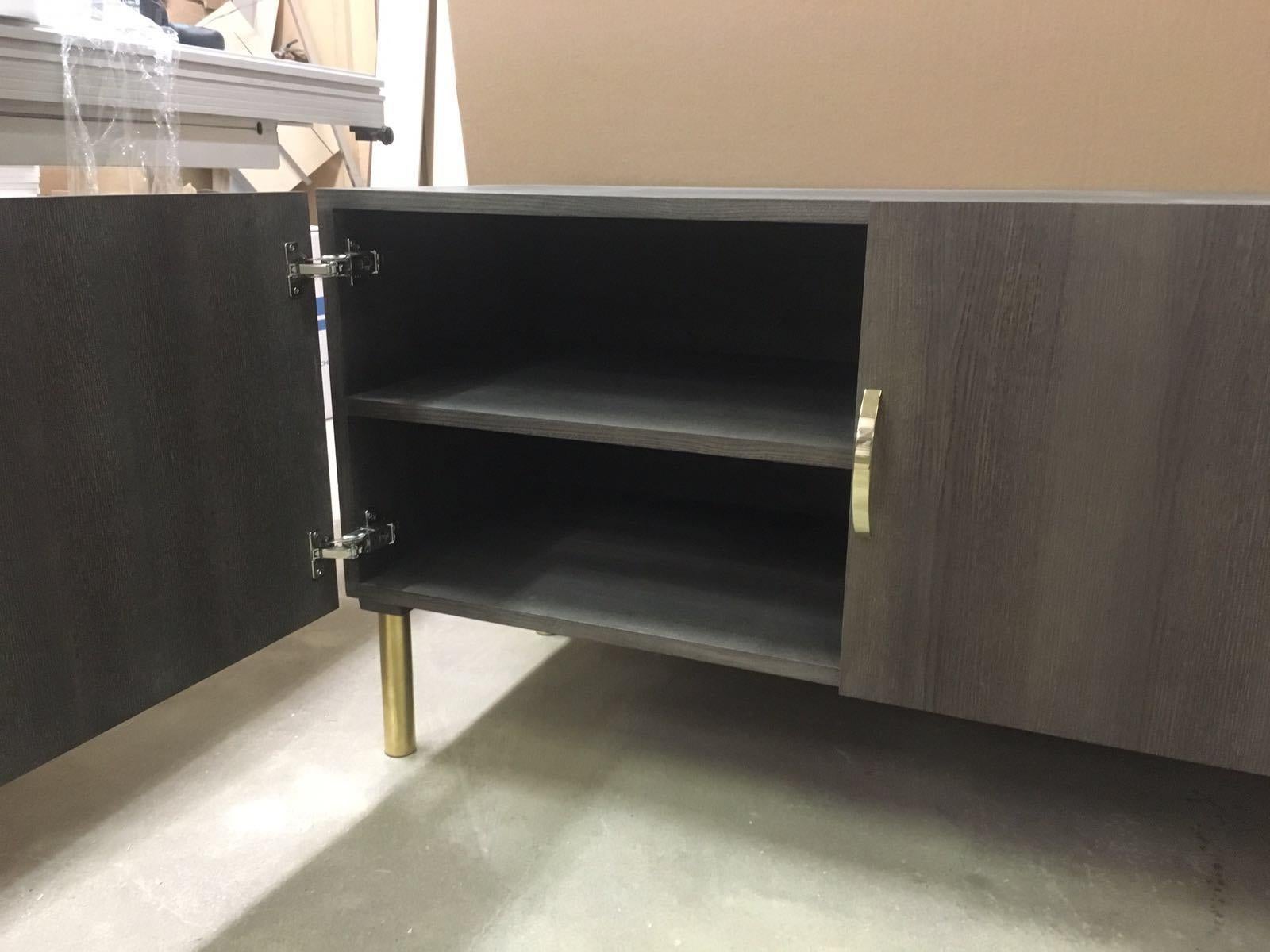Contemporary Blanda Sideboard or Credenza with Fine Ash Lacquered Veneer In New Condition For Sale In Husavik, IS