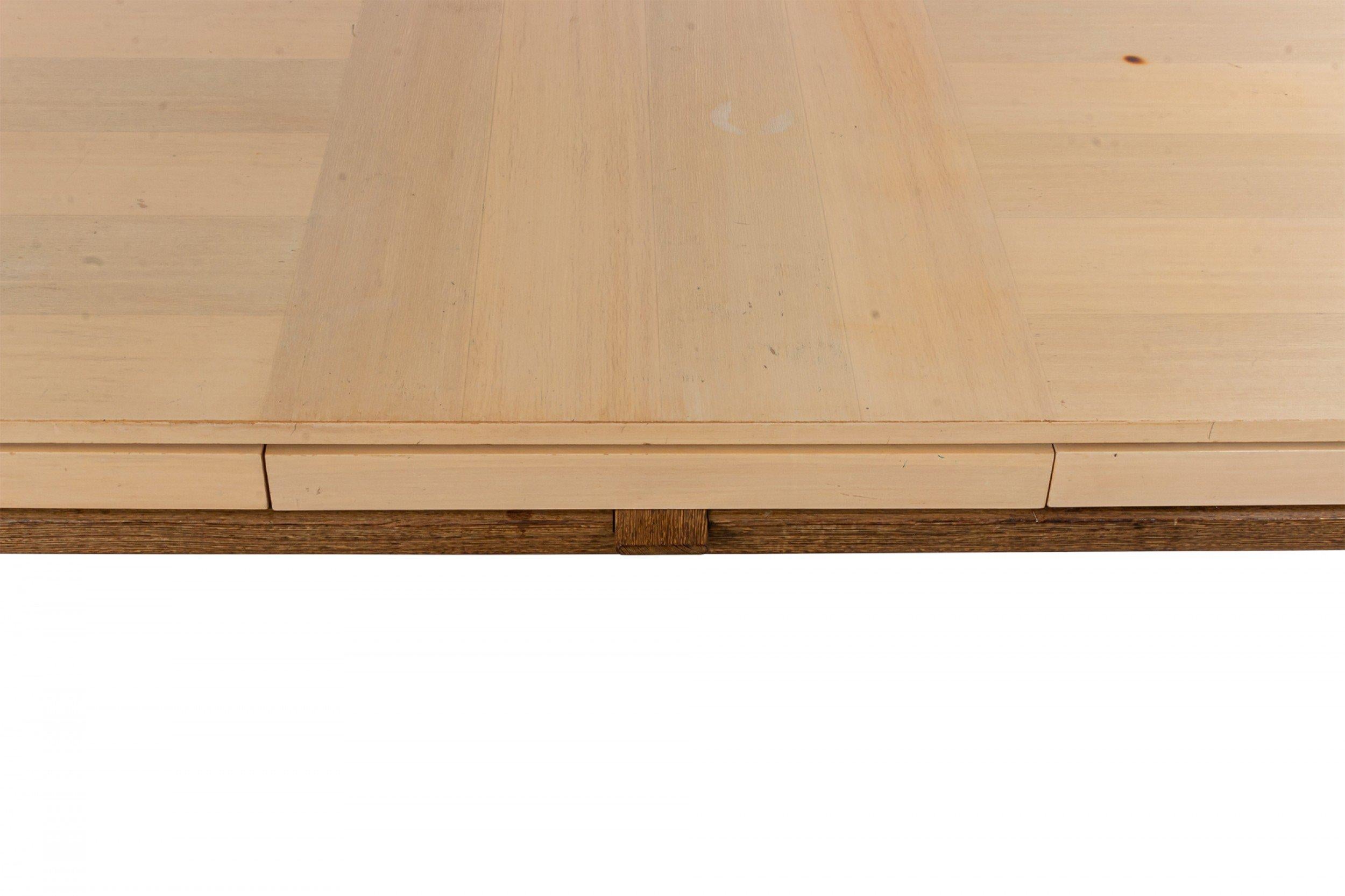 Contemporary Blonde Wood Desk 5