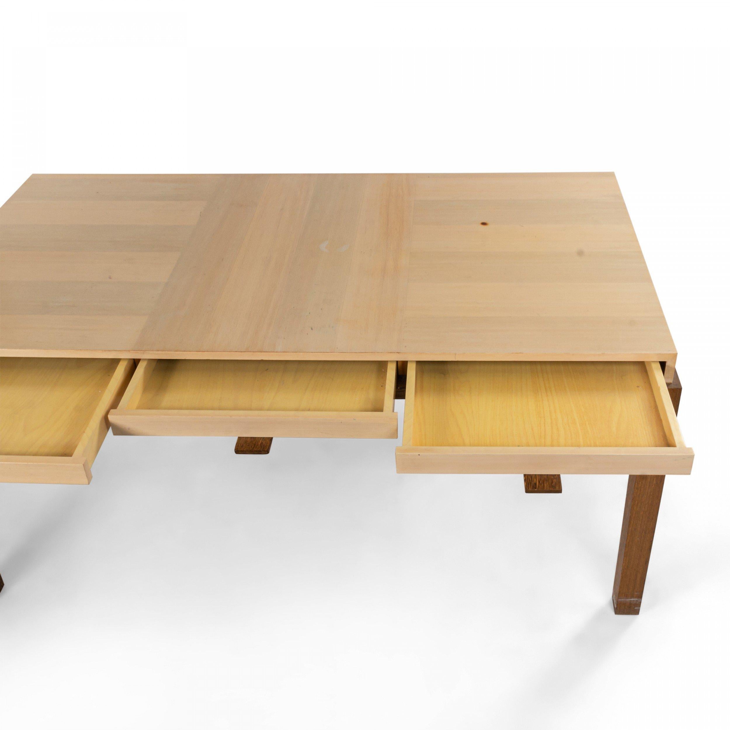 Contemporary Blonde Wood Desk For Sale At 1stdibs