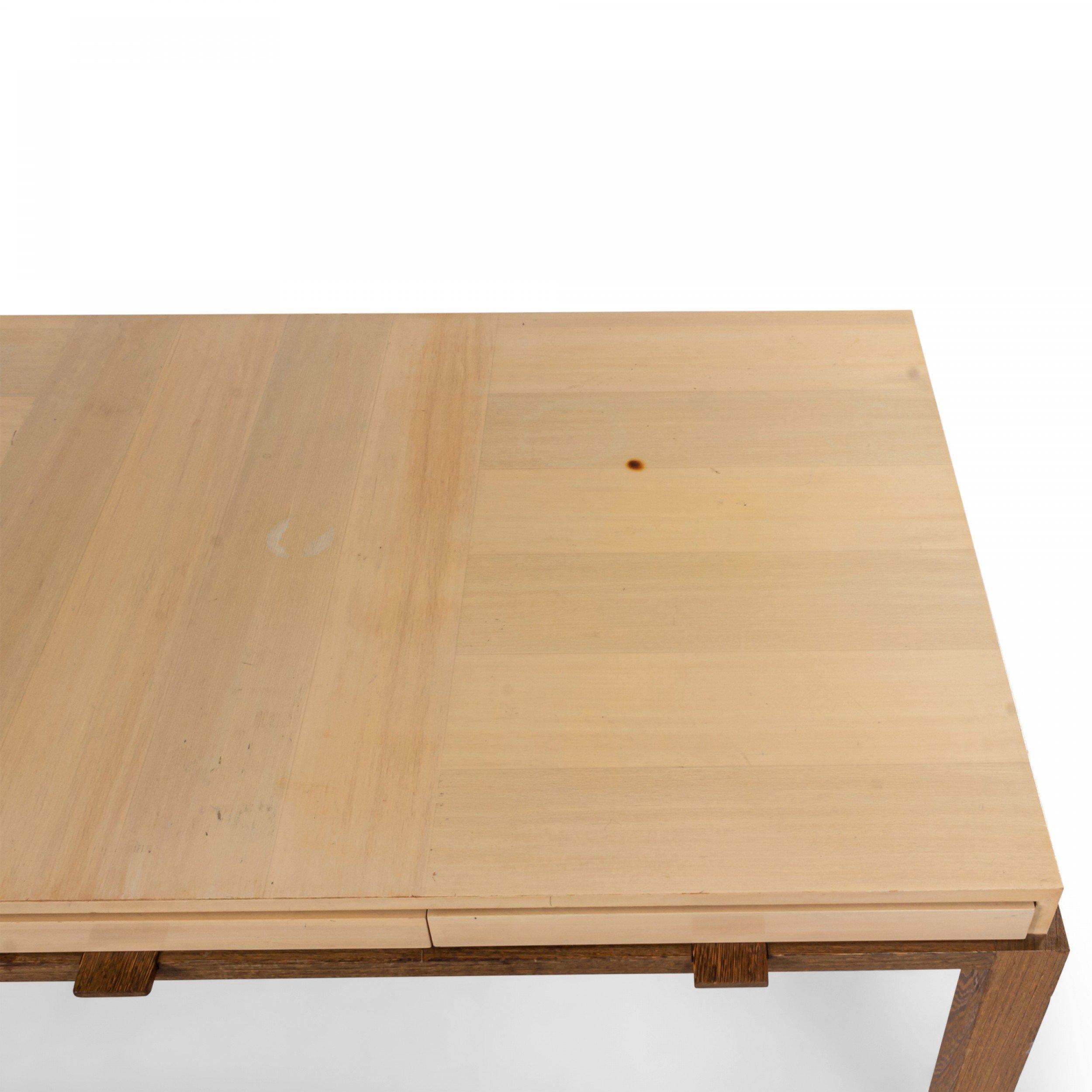 Contemporary Blonde Wood Desk 7