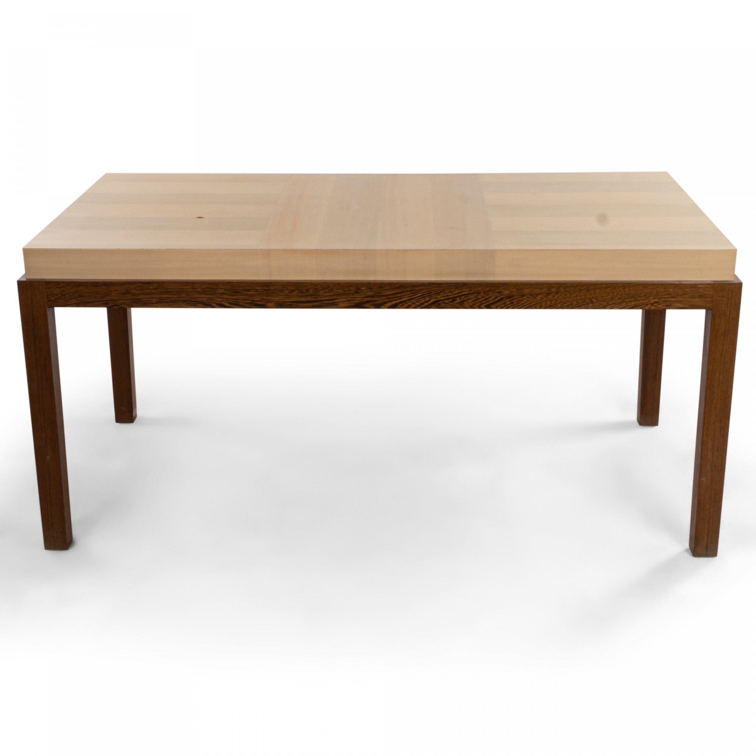 20th Century Contemporary Blonde Wood Desk