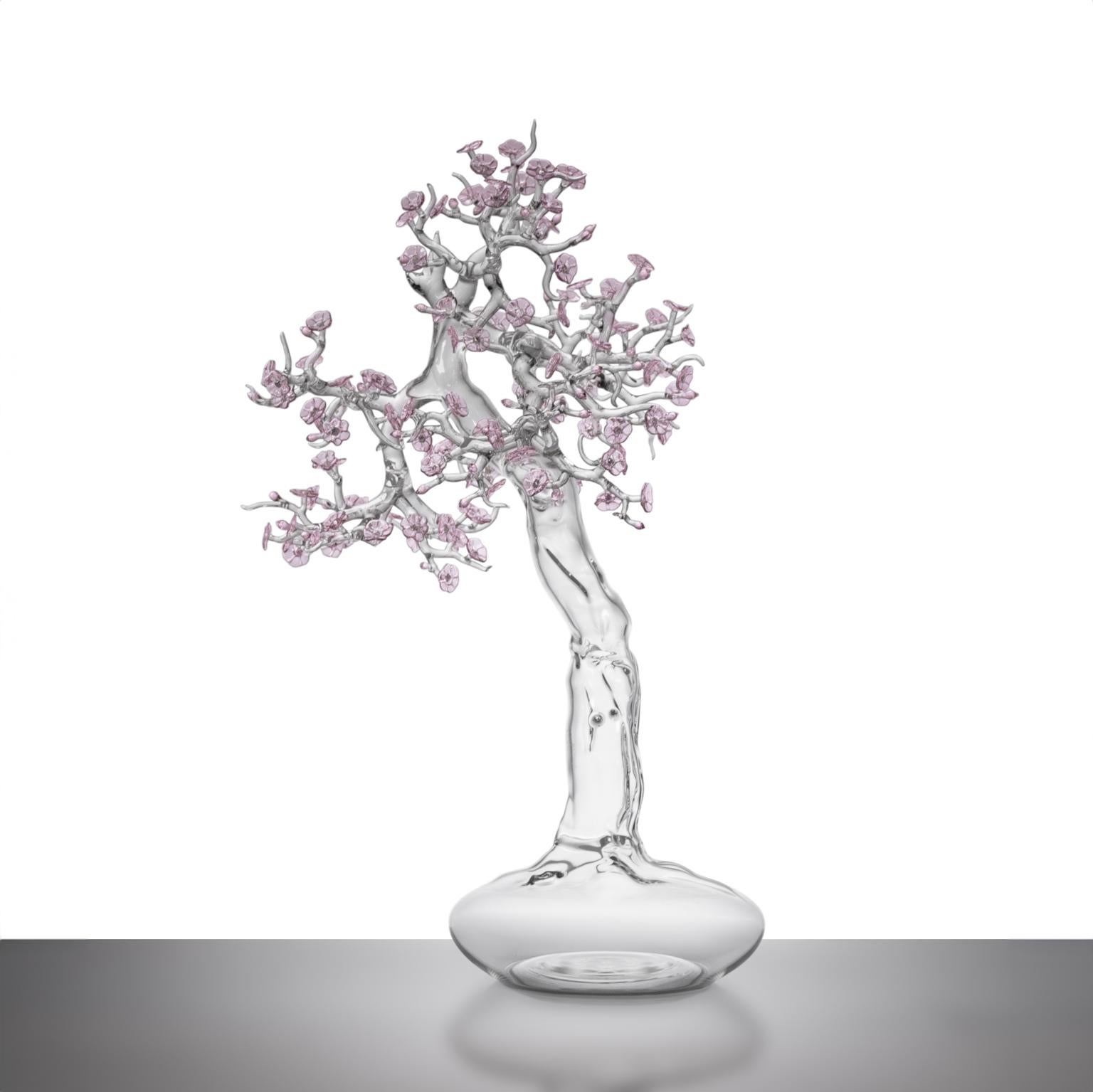 Scultura contemporanea in vetro soffiato a mano Blossom Bonsai 