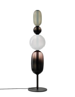 Contemporary Blown Crystal Glass Floor Lamp, Pebbles by Boris Klimek for Bomma