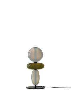 Contemporary Blown Crystal Glass Floor Lamp - Pebbles by Boris Klimek for Bomma