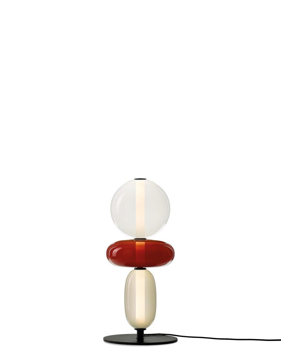 Zeitgenssische Stehlampe aus geblasenem Kristallglas - Kieselstein von Boris Klimek fr Bomma (Moderne) im Angebot