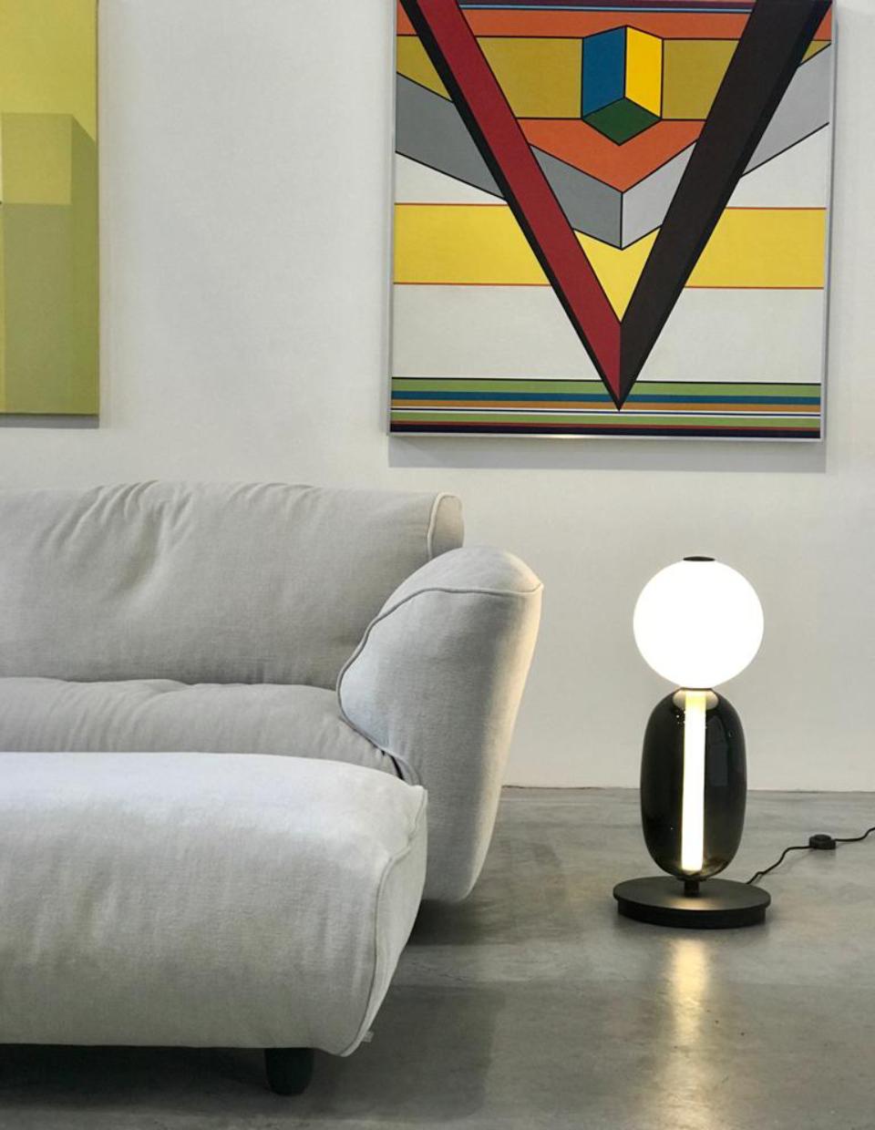 Contemporary Blown Crystal Glass Floor Lamp, Pebbles by Boris Klimek for Bomma In New Condition For Sale In Warsaw, PL