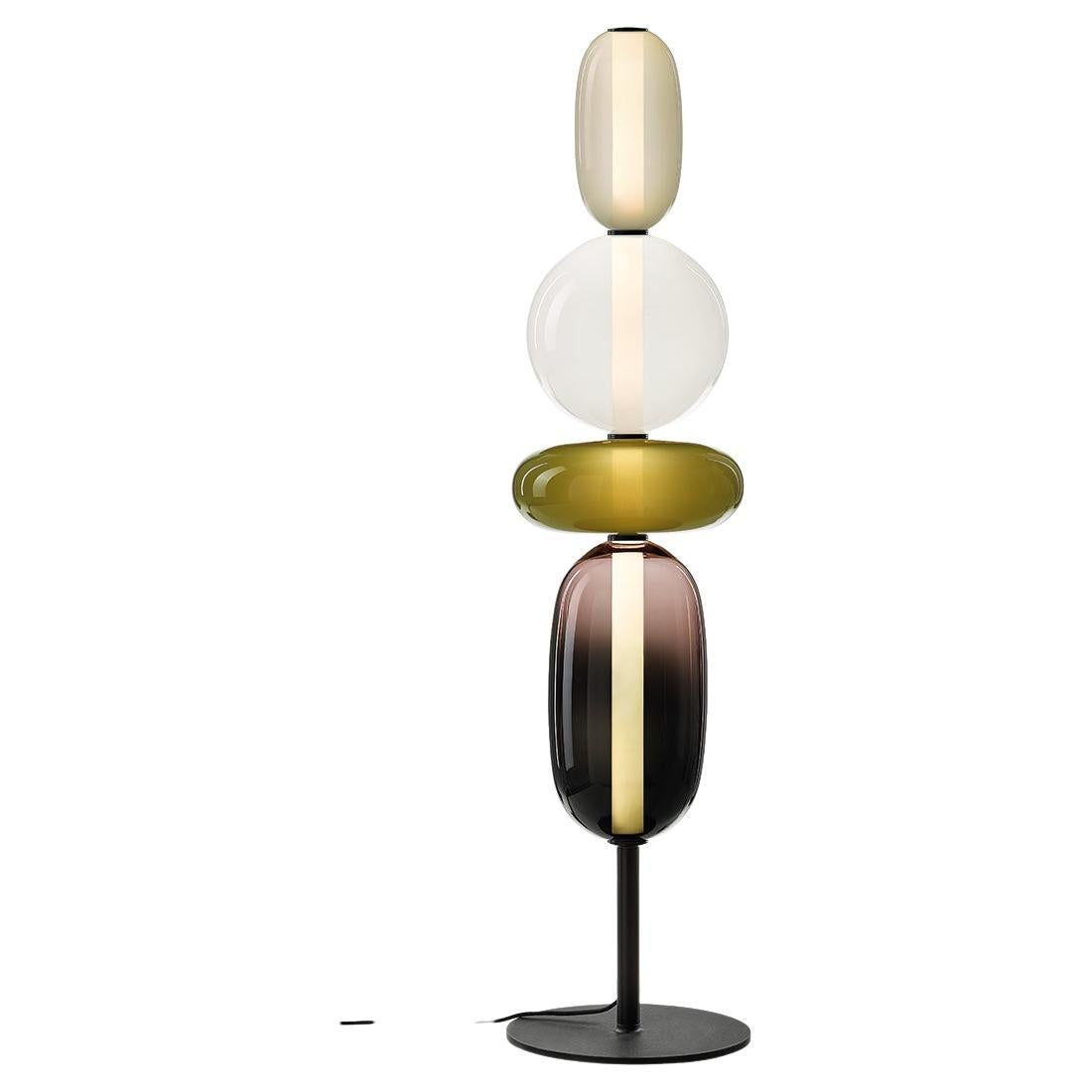 Contemporary Stehleuchte aus geblasenem Kristallglas - Pebbles von Boris Klimek für Bomma im Angebot