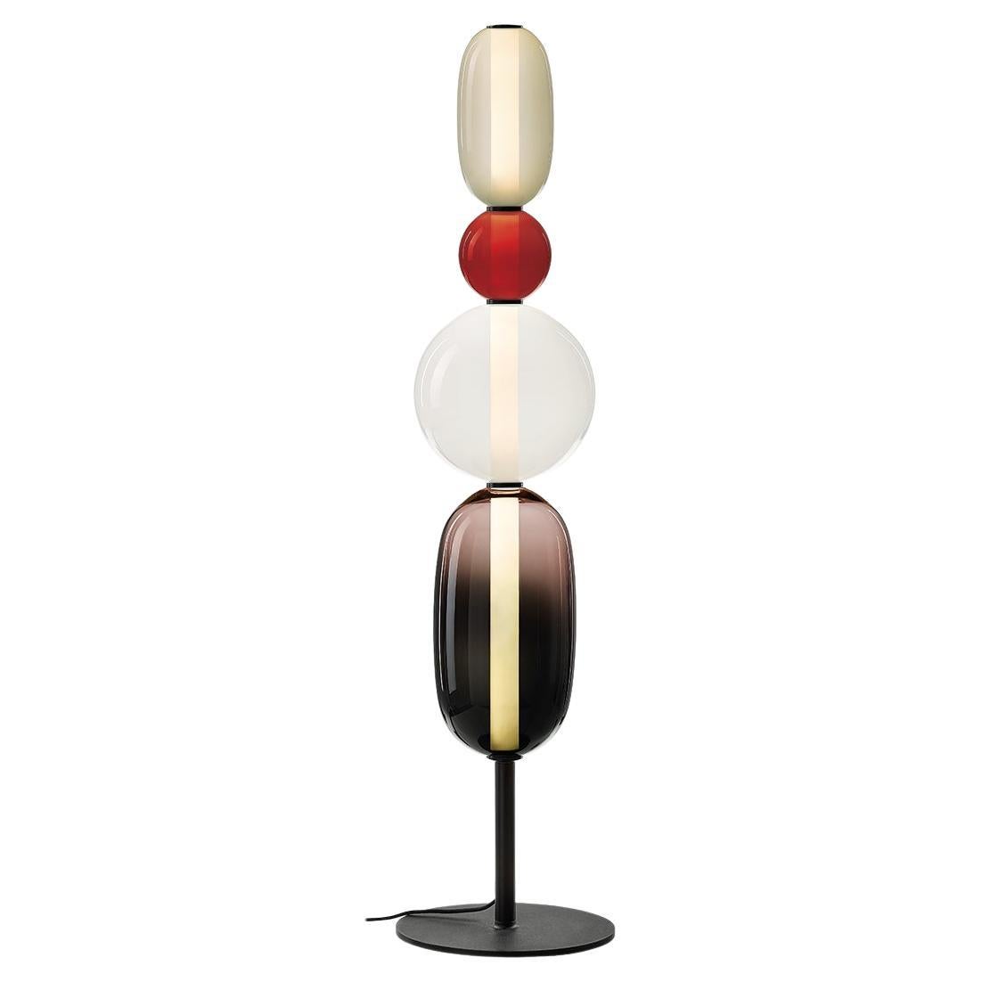 Zeitgenössische Stehlampe aus geblasenem Kristallglas - Kieselstein von Boris Klimek für Bomma im Angebot