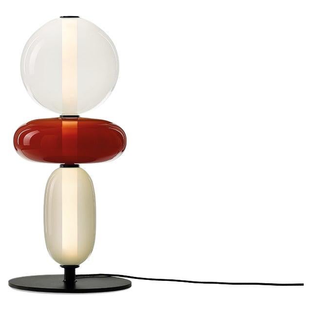 Contemporary Blown Crystal Glass Floor Lamp - Pebbles by Boris Klimek for Bomma For Sale