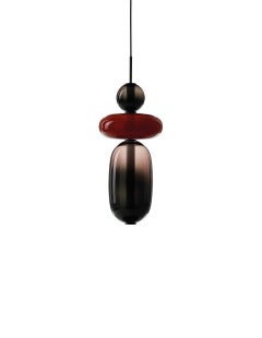 Pendelleuchte aus geblasenem Kristallglas - Pebbles von Boris Klimek für Bomma