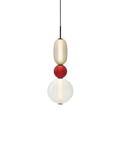 Contemporary Blown Crystal Glass Pendant, Pebbles by Boris Klimek for Bomma