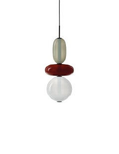 Contemporary Blown Crystal Glass Pendant - Pebbles by Boris Klimek for Bomma