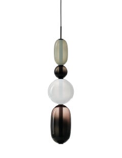 Contemporary Blown Crystal Glass Pendant - Pebbles by Boris Klimek for Bomma