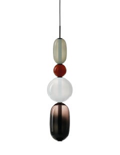 Contemporary Blown Crystal Glass Pendant, Pebbles by Boris Klimek for Bomma