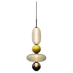 Contemporary Blown Crystal Glass Pendant - Pebbles by Boris Klimek for Bomma