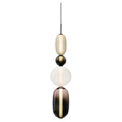 Contemporary Blown Crystal Glass Pendant - Pebbles by Boris Klimek for Bomma