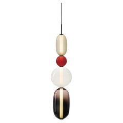 Lampe à suspension contemporaine en cristal soufflé Pebbles de Boris Klimek pour Bomma