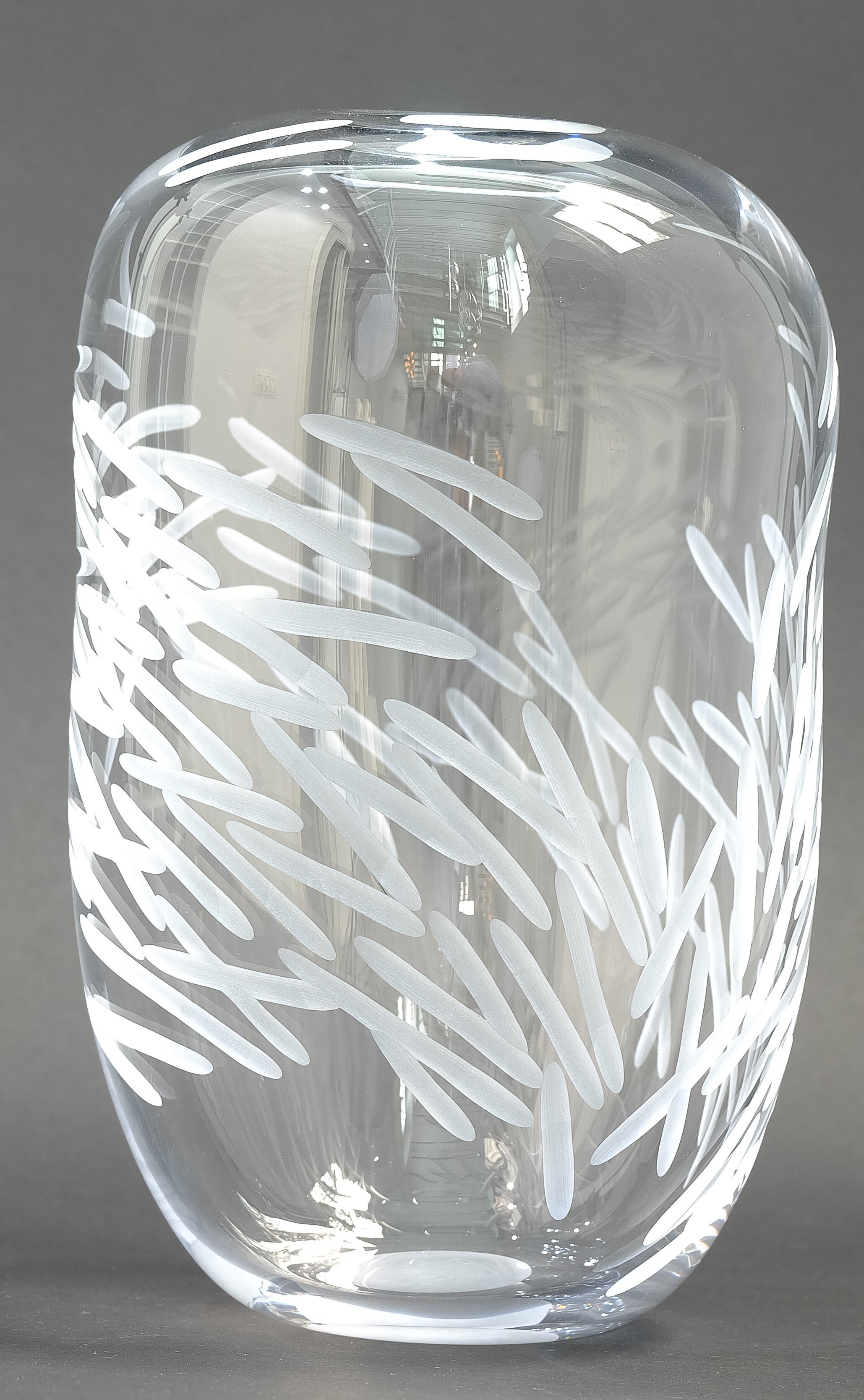 British Contemporary Blown Glass Vase For Sale