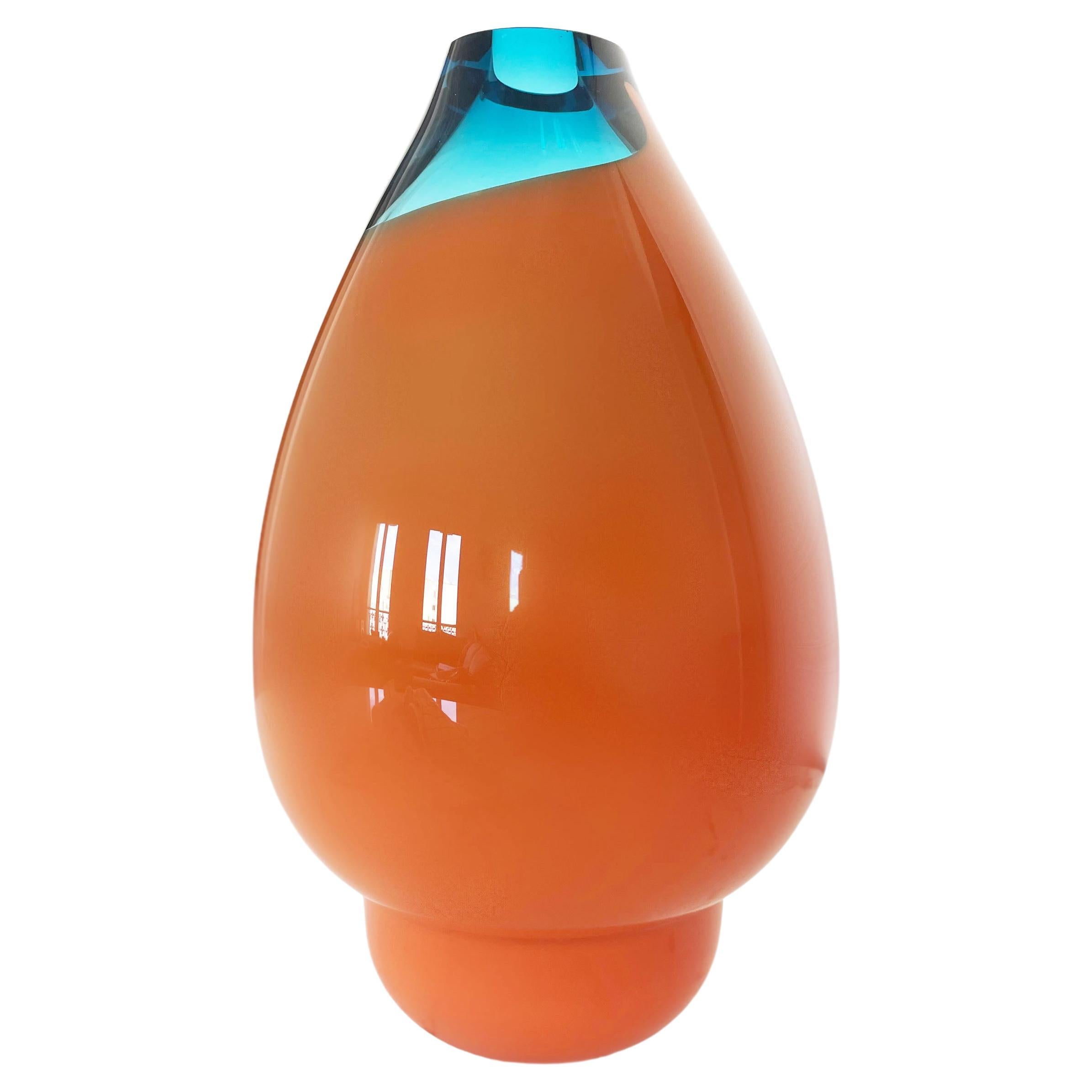 Contemporary Blown Glass Vulcano Jaune Vert Foncé by Alissa Volchkova