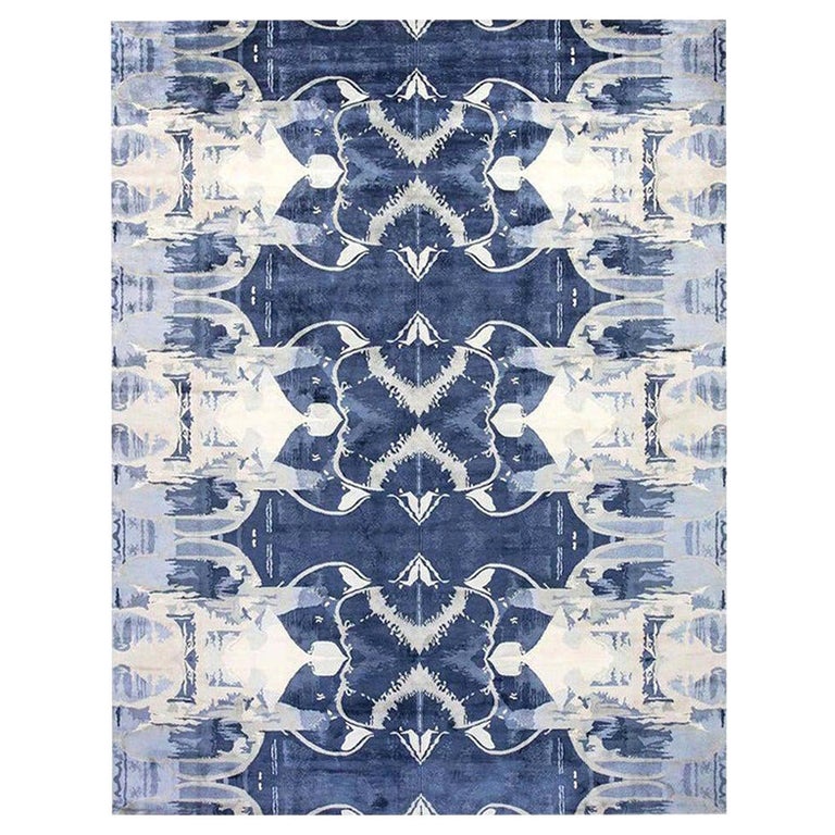 Contemporary Blucie Design Handmade Silk Rug by Doris Leslie Blau For ...
