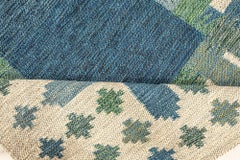 Contemporary Blue and Green Swedish Area Rug by Doris Leslie Blau