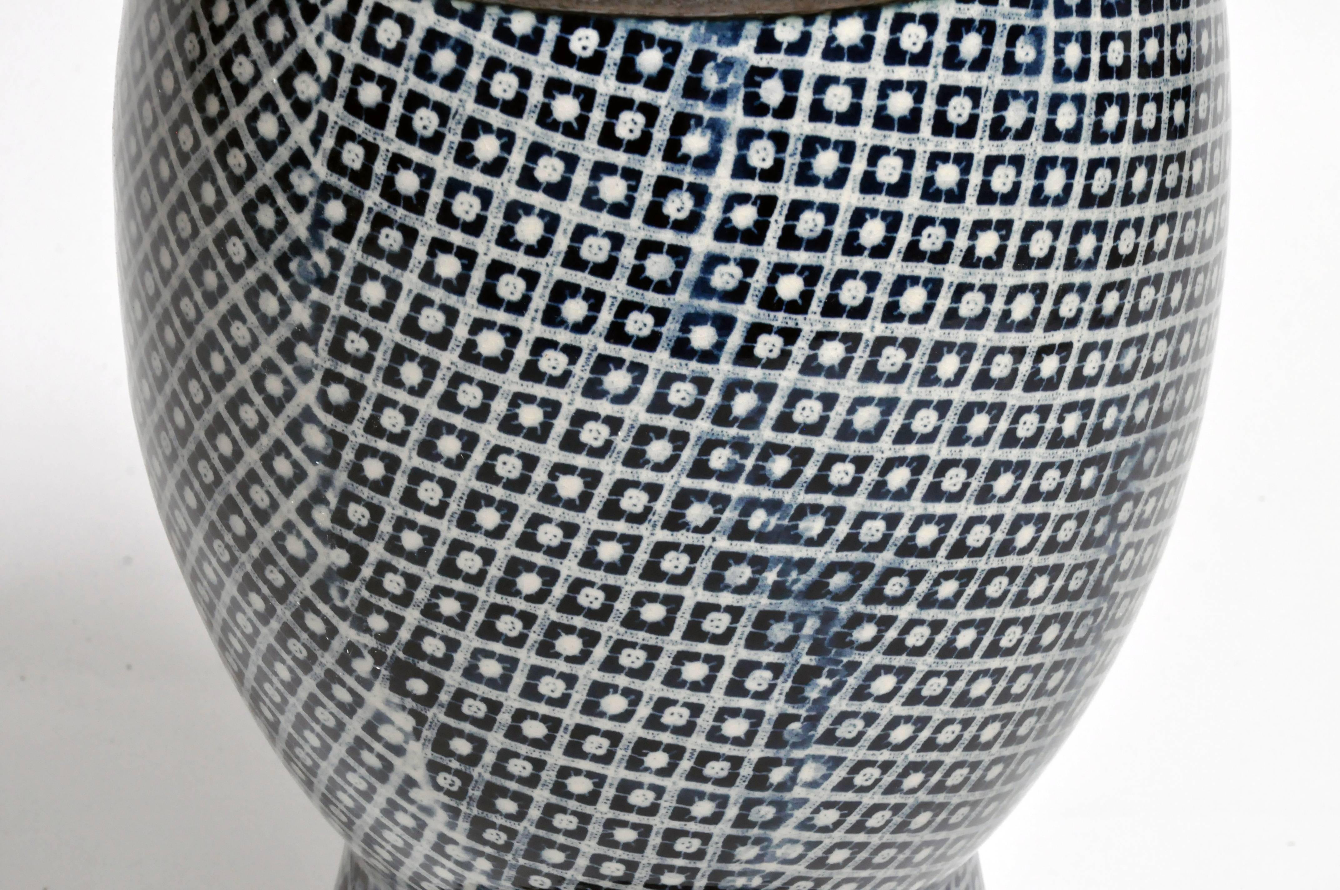Contemporary Blue and White Ceramic Vases 9