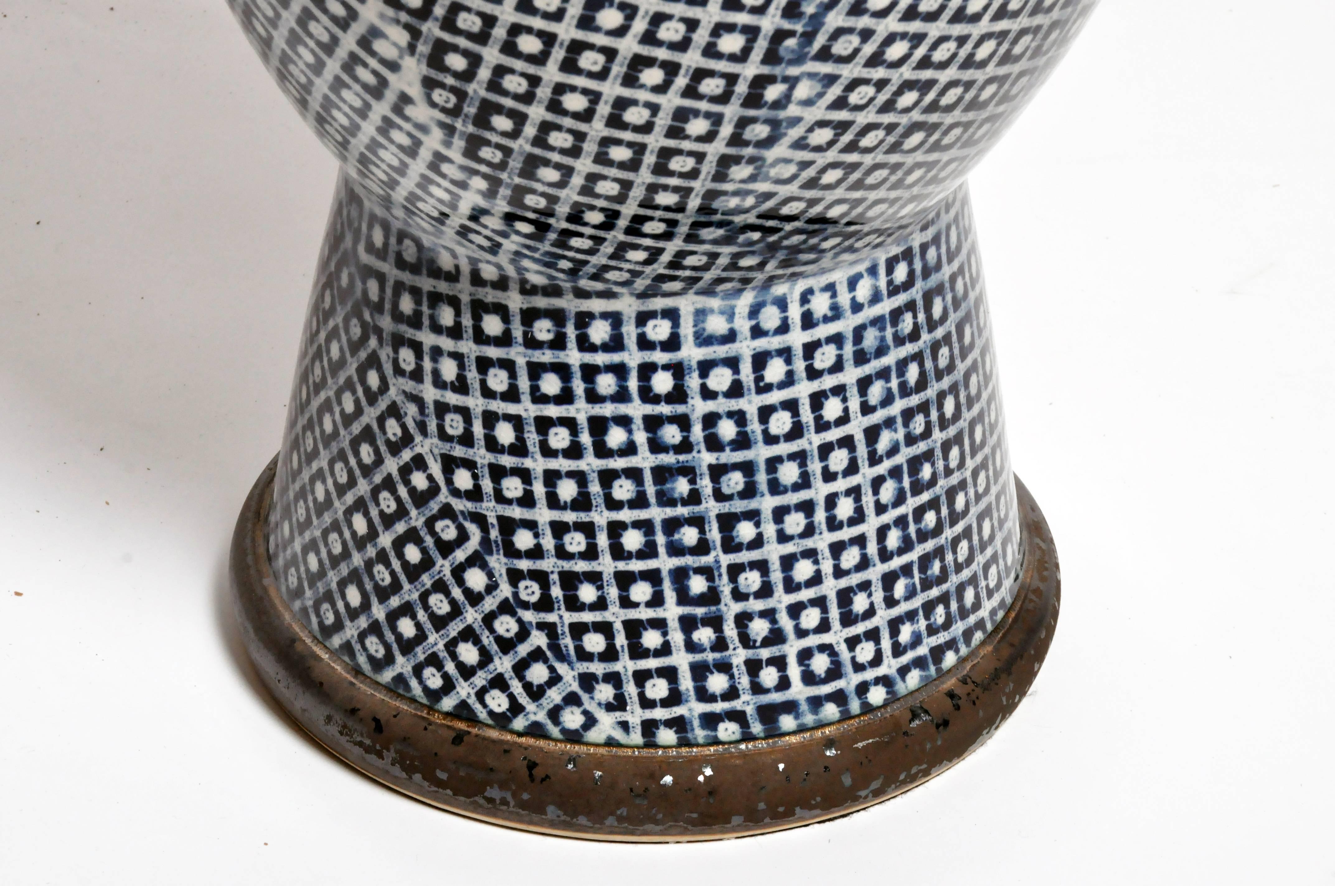 Contemporary Blue and White Ceramic Vases 10